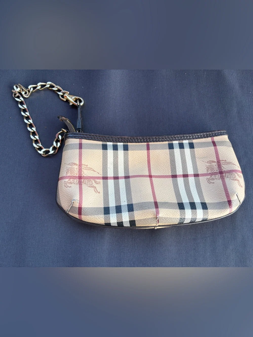 Vintage Burberry Clara Pochette Mini Shoulder Bag Canvas